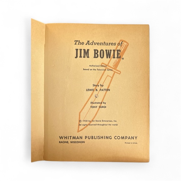 The Adventures of Jim Bowie Book Vintage 1958 - Picture 2 of 4